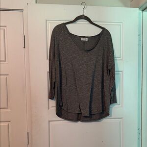 Maurices Heather Gray Scoop Neck Tunic Top